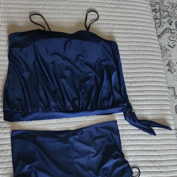Swimsuit Blue Two-Piece Set - Picture 1 of 4